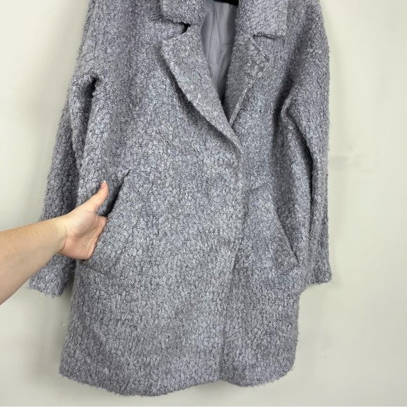 VINCE CAMUTO PURPLE BOUCLE TWO BUTTON COLLARED COAT SIZE SMALL - Picture 6 of 16